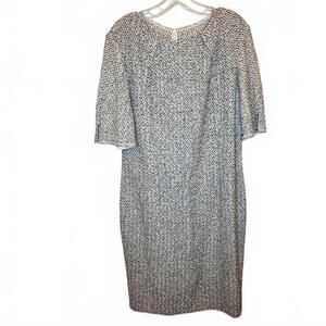St. John Black and White Knit dress knee length Women's 12